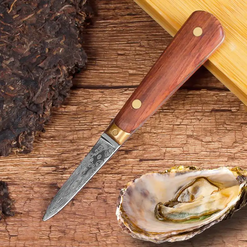 

16cm Length High Quality Wood Handle Seafood Tool Oyster Knife Tea Cone