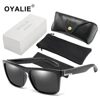 

OYALIE Unisex Polarized Sunglasses with Case Bag Women Men Square Driving Goggles Hot New Coating Lens Sun glasses UV400 gafas