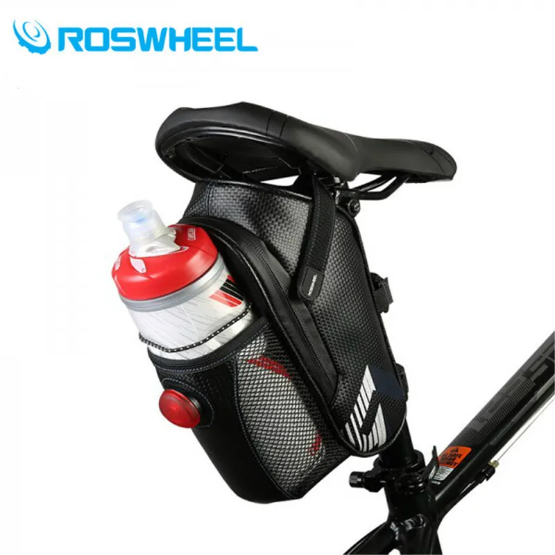 ROSWHEEL велосипед седло мешок с карман бутылку воды Водонепроницаемый MTB велосипеда