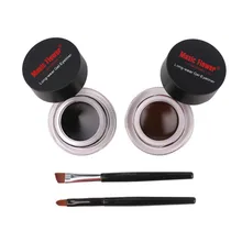 2 шт./компл. коричневый+ Черная Подводка воды устойчив к атмосферным воздействиям и устойчивый к пятнам Косметика длительный быстросохнущая макияжная подводка для глаз крем