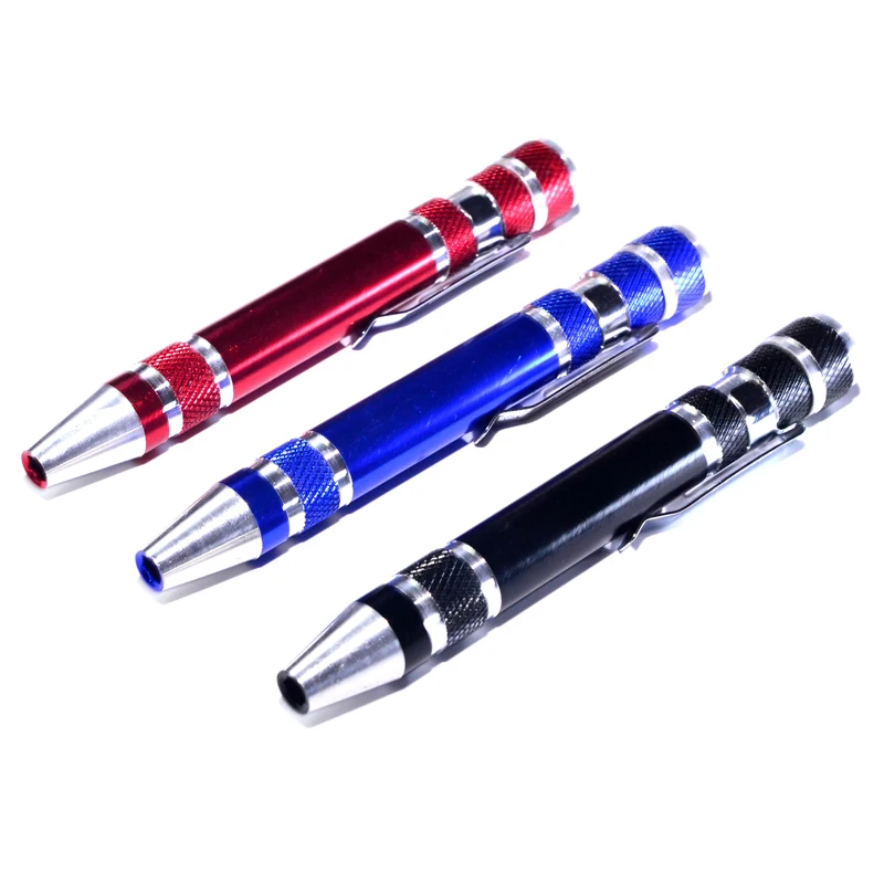 

8 in 1 Precision Screwdriver Set Magnetic Aluminum Torx Screwdriver Kit Repair Tools Pen Style Mini Slotted Screw Driver