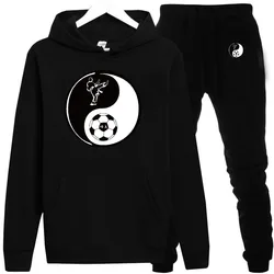 New 2019 brand football Chinese Kung Fu sportswear fashion men's sportswear two-piece full thickness hoodie + pants sports suit New 2019 brand football Chinese Kung Fu sportswear fashion men's sportswear two-piece full thickness hoodie + pants sports suit