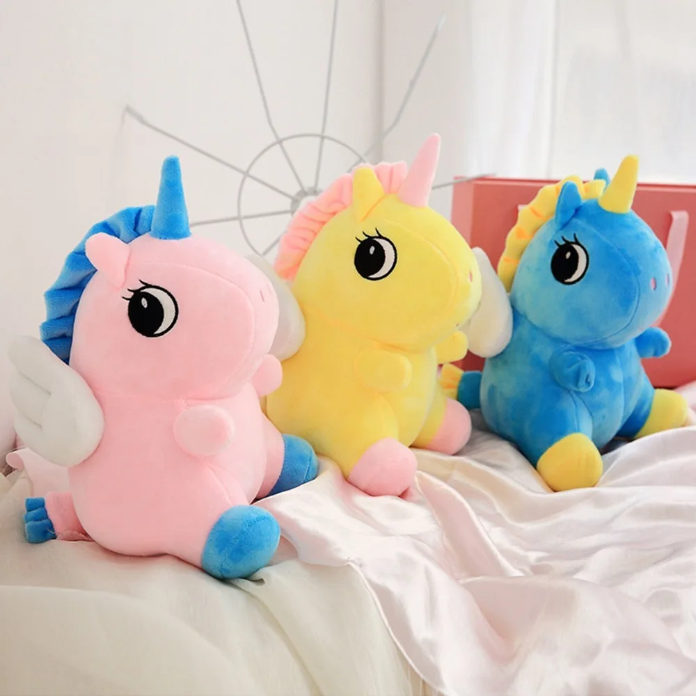 

30/40/52 Cm Soft Plush Unicorn Pony Toy Super Soft Exquisite Stuffed Animal Flying Horse Toys For Children Brand Toy