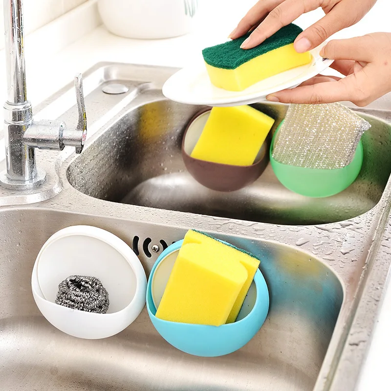

Suction Holder Soap Dish Storage Basket Soap Sponge Rack Dispenser Storage Box Container Kitchen Tools Bathroom Accessories