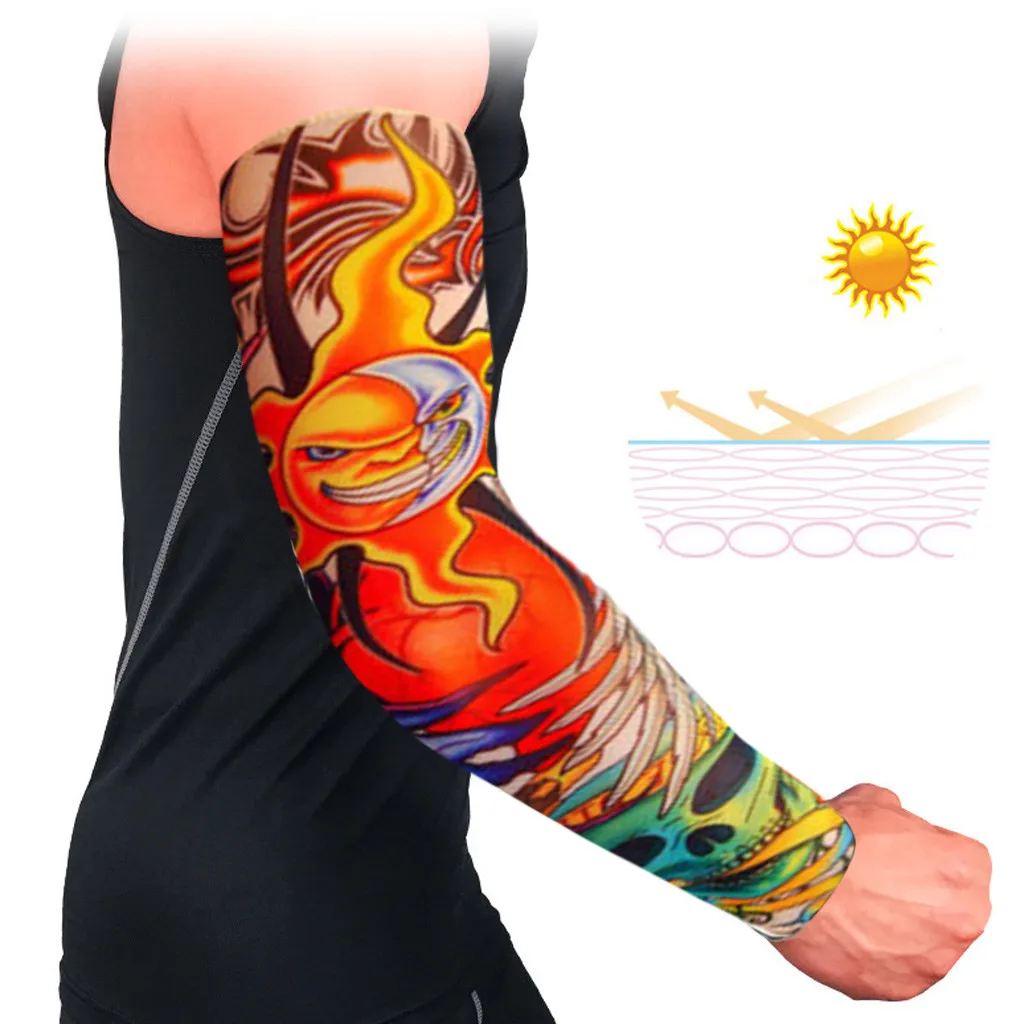 Fashion Cool Tattoo Sleeve Arm Warmer Long Cuff Ice Arm Sleeve Uv