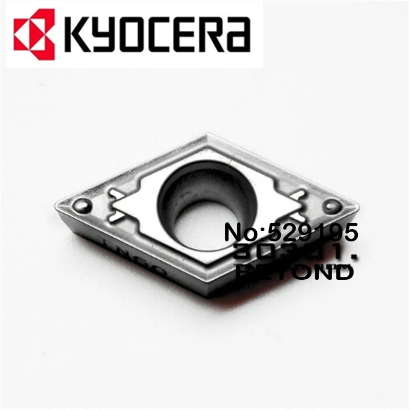 Kyocera DCMT070202-HQ DCMT070204-HQ DCMT070208-HQ TN60 DCMT 070202 070204 070208 utensili Торнио карбидная вставка для токарного станка резак