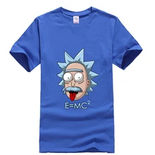 Новая летняя мужская футболка из хлопка с коротким рукавом и рисунком Рика Морти, крутая забавная Мужская футболка, Повседневная футболка в стиле хип-хоп с круглым вырезом