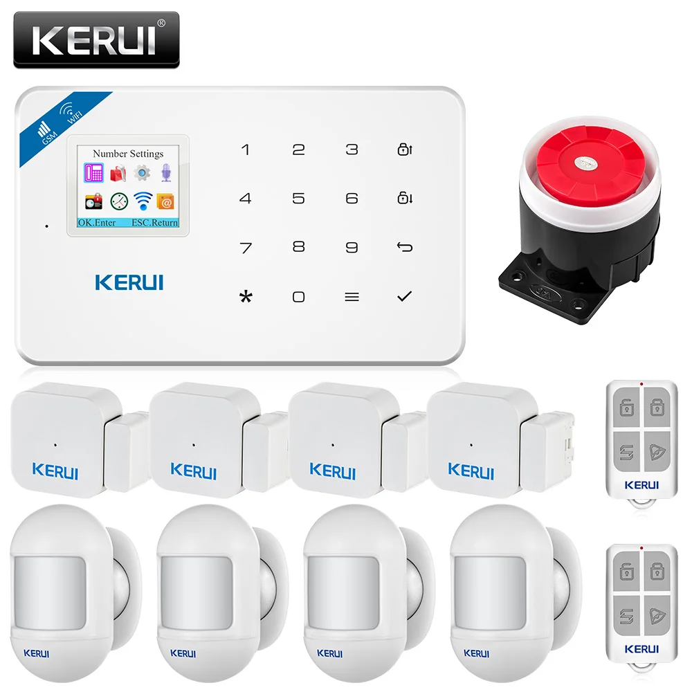 KERUI W18 433 МГц беспроводная WiFi GSM сигнализация домашняя система охранной сигнализации Высокая производительность безопасности