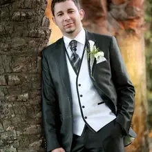 Черный топ продаж, мужской костюм, индивидуальный заказ, вечерние костюмы, деловой костюм, костюм жениха, костюм для мальчика(пиджак+ брюки+ галстук+ жилет), смокинги для жениха
