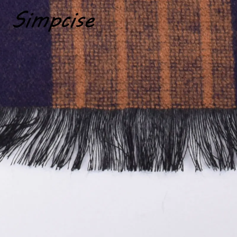 Mens Scarf Winter Fashion Plaid Scarf Brand Warm Scarves Man Luxury Collocation Warp A3A18934 wool scarf mens