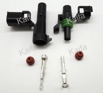 

20 Set 1 Pin 12010996 12015791 Female Male Weather Pack Electrical Wire 2.5 Connector Plug Sealed Wiring Automobile Connectors