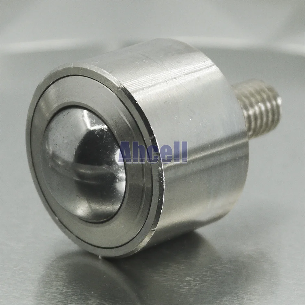 

KSM25-FL Ball transfer unit M12 thread bolt rod fix mounting caster machined solid carbon steel Ahcell Robot ball roller wheel