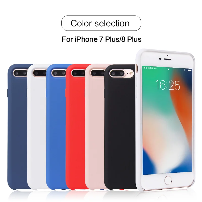 

For iPhone 7 Plus Case iPhone 8 Plus Case Soft TPU Silicon In Silky Soft Touch Cover for iPhone 8 Plus Funda Case for iPhone 7 8