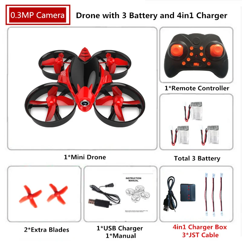 RH808/RH808HW мини-Дрон с камерой 0.3MP высота Hode RC Квадрокоптер с камерой игрушка 2,4G RC вертолет 6 осей VS H36 E010 - Цвет: B6 with 0.3MP Camara