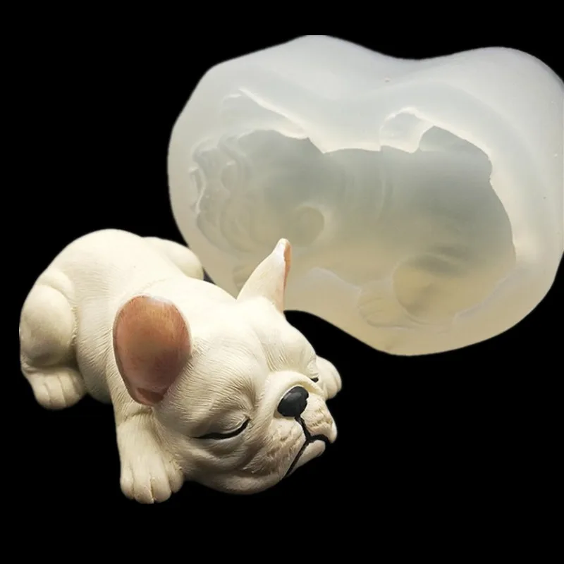 3D стерео собака силиконовые Мусс Торта песок грязный мороженое выпечки Плесень