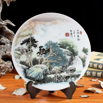 

Jingdezhen ceramic Home Furnishing decorative porcelain plate hanging crafts porcelain modern European style decoration special