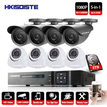 8CH 1080 P HDMI DVR 1080 P HD Крытый Открытый камеры безопасности системы 8-канальный комплект видеорегистратора скрытого наблюдения 8 шт. AHD камера набор 1 ТБ жесткий диск