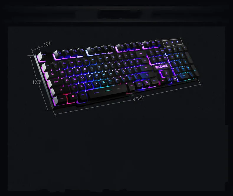 Проводная мультимедийная клавиатура Mouow с подсветкой эргономичная Игровая Usb для