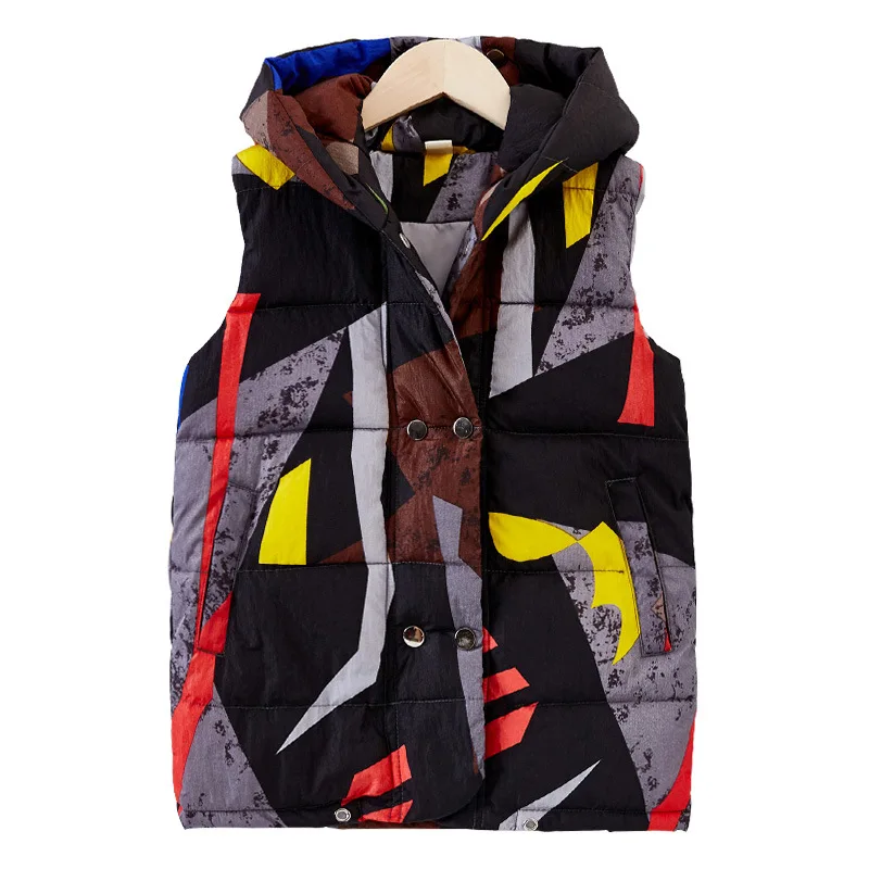 

2018 Toddler Girls Hooded Vest Kids Winter Thick Padding Clothes Wholesale Clothes Waistcoat Sleeveless Coat Gilet Fille Costume