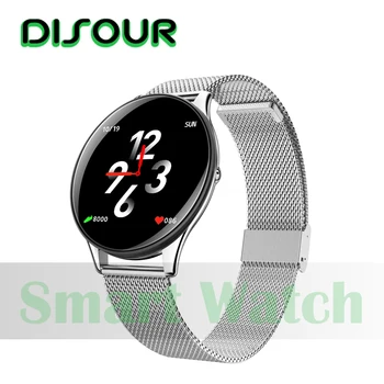 

DISOUR Smart Watch Waterproof Color Screen Slim Smartwatch Android IOS Men Women Fashion Fitness Tracker Heart Rate Monitor