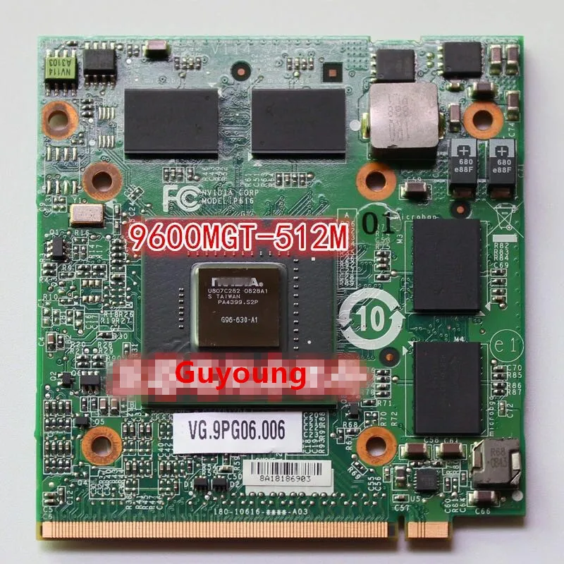 Vente GeForce 9600 M GT GDDR3 512 MB MXM G96 630 A1 pour Acer Aspire 6930 5530G 7730G 5930G 5720G G ordinateur portable carte graphique
