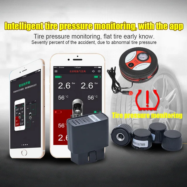 F800 Mobile phone APP bluetooth external display tire