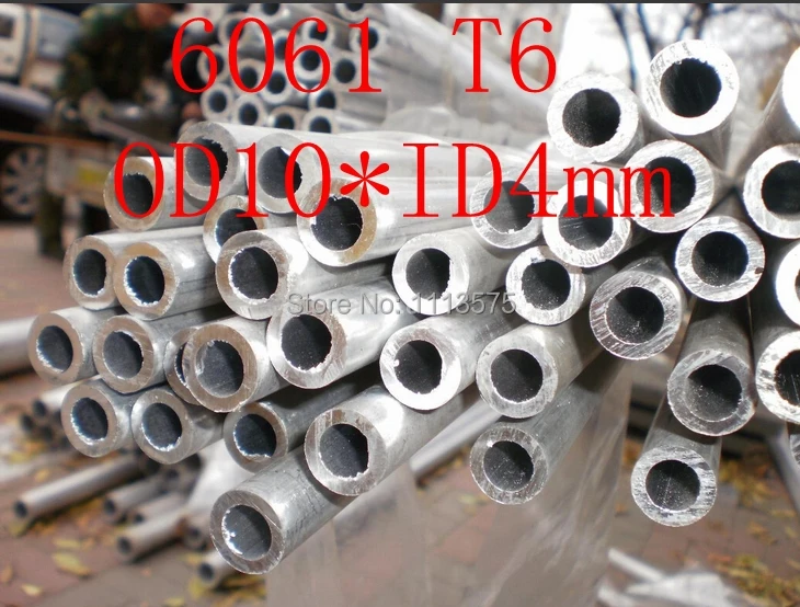 OD10 * ID4mm 10*3mm 6061 T6 Al алюминиевая Толстая стена прецизионная промышленная труба