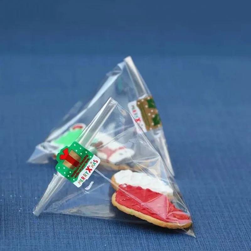 100 шт прозрачный плоский Открытый Топ пластиковый пакет для конфет леденец печенье упаковочный целофан мешок закуски мешок для упаковки пищевых продуктов 10*15 см