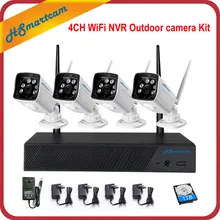4CH Wireless 720P CCTV System WiFi NVR Home Security System Powerful Wireless NVR IP Camera Bullet CCTV Camera Surveillance Kit