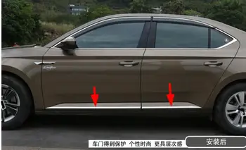

For 2016 2017 2018 Skoda superb Car Door Body Side Molding Trim Cover Protector Strip Scuff Guard Car Accessory