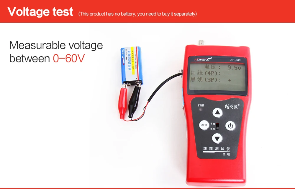 Оригинальный Noyafa красный NF-308 RJ45 UTP Cat5 Cat6 Диагностика тон Tool Kit линии Finder телефонный провод трекер локальной сети кабельного тестера