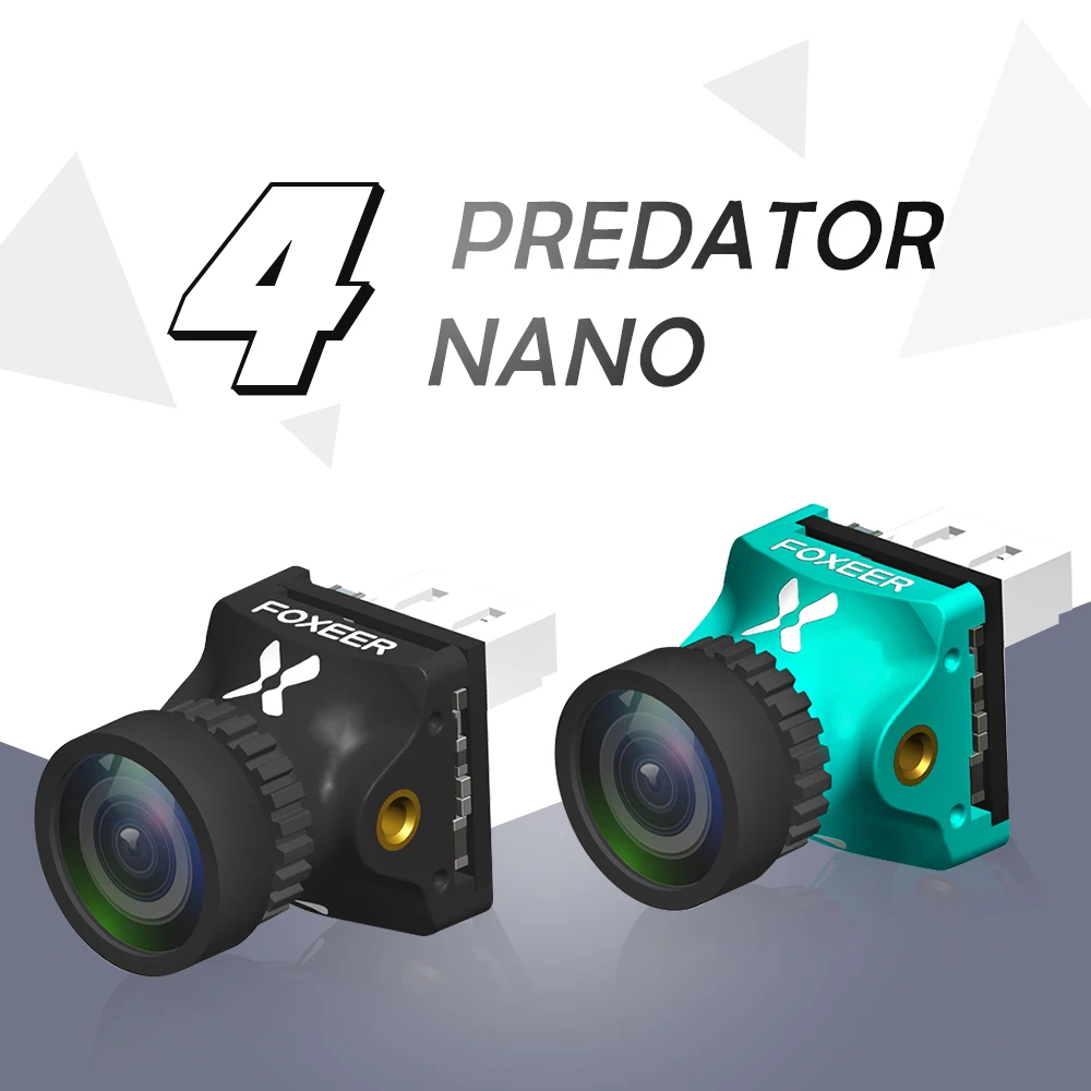 Foxeer Nano Predator 4 гоночная FPV камера Super WDR 4ms задержка 1000TVL OSD 4:3 16:9 NTSC PAL для