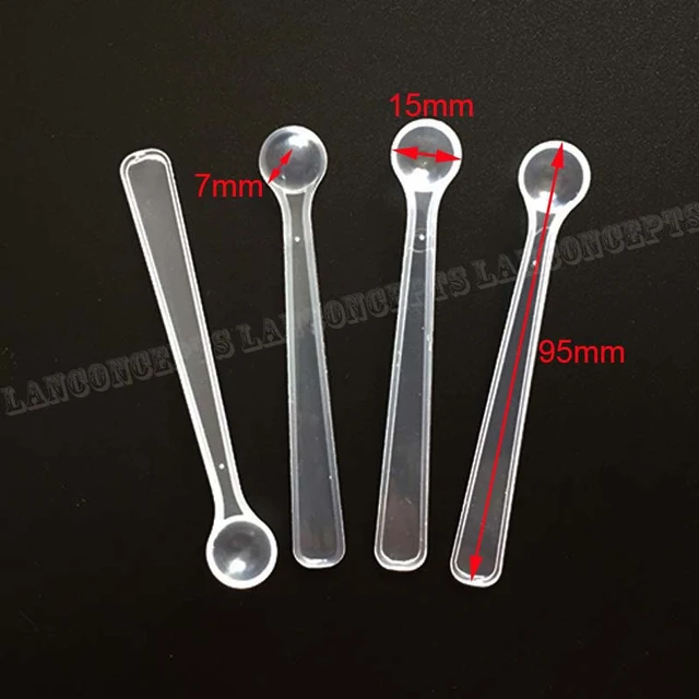 0.5ML Micro Spoon 0.25g translucence Plastic Measuring Scoop 0.25 gram Lab Measure  Spoons long handle- 200pcs/lot Free shipping