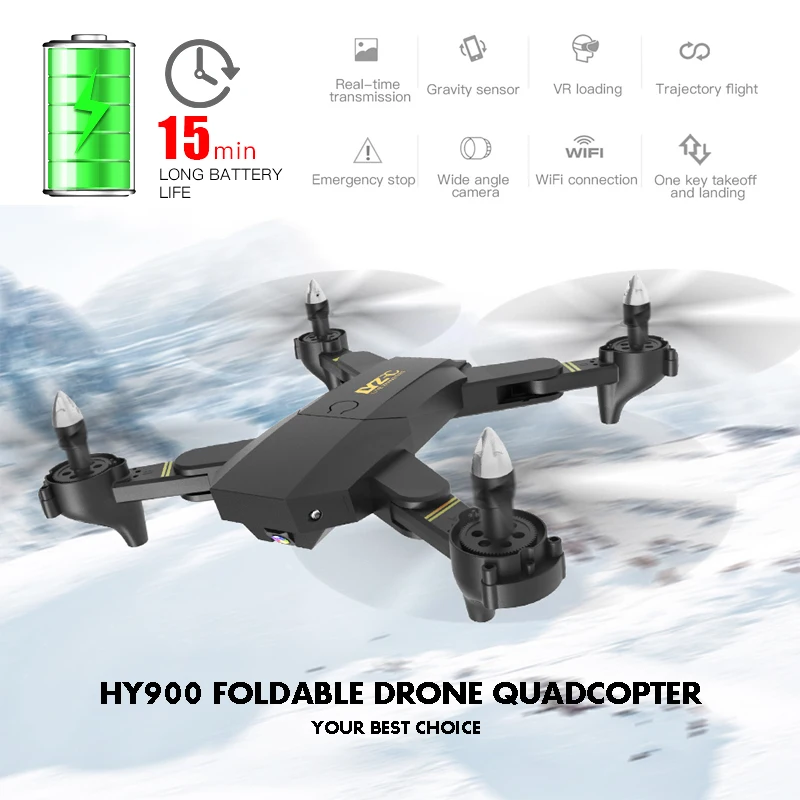 

HY900 Dron Quadrocopter With Camera Drone Juguetes Headless Drones with Camera HD Trajectory Flight FPV Quadcopter RC Helicopter