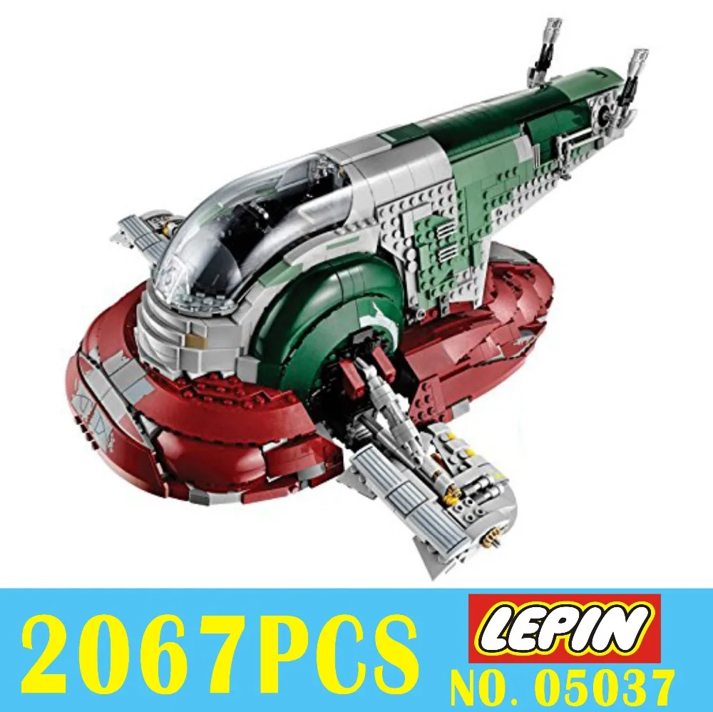 Лепин 05037 2067 шт. Star Classic серии Wars раб UCS я раб № 1 Модель Building Block кирпичи игрушки Совместимость 75060 мальчик подарки