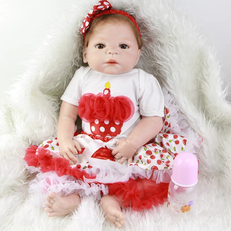 Hot Arrival 23''57cm Reborn Baby Red Skin Dolls Alive New Babies Born Doll Dress Skirt Full Silicone Vinyl Girl Baby Kids Gifts full-silicone-baby : image Hot Arrival 23''57cm Reborn Baby Red Skin Dolls Alive New Babies Born Doll Dress Skirt Full Silicone Vinyl Girl Baby Kids Gifts full-silicone-baby