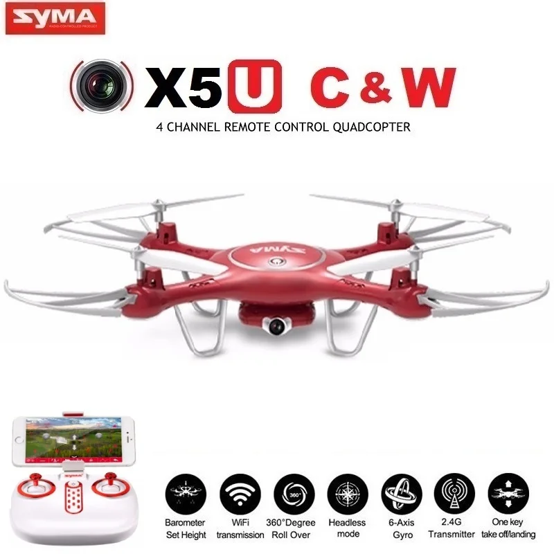 SYMA X5UW & X5UC FPV RC Drone With 720P WiFi 2MP HD Camera 2.4G 4CH 6Axis Quadcopter Helicopter Height Hold One Key Land Dron