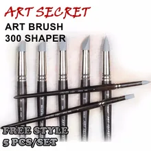 Высококачественная краска кисти для рисования инструмент свободный стиль цветной корсет 300 5 шт./компл. Короткая Деревянная ручка