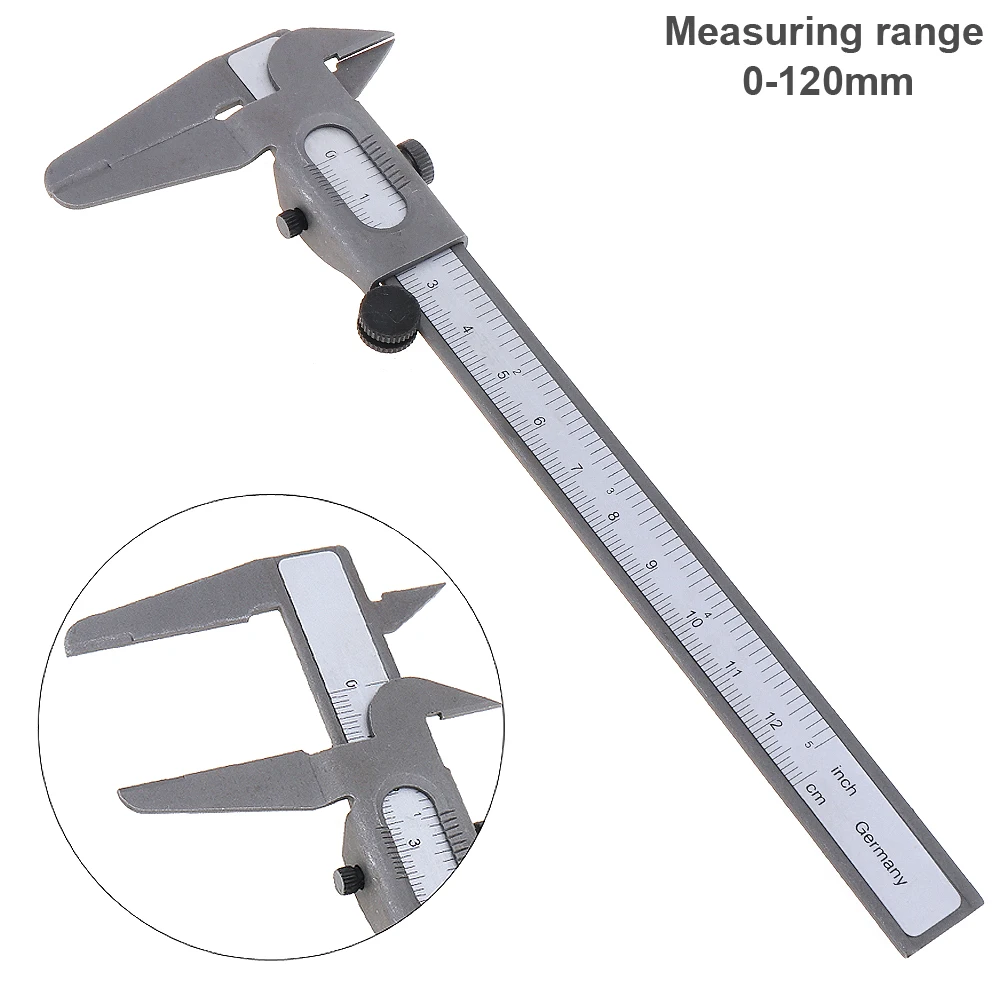 120mm Mini Carbon Steel Vernier Caliper Ruler with 0.1mm / 0.063in