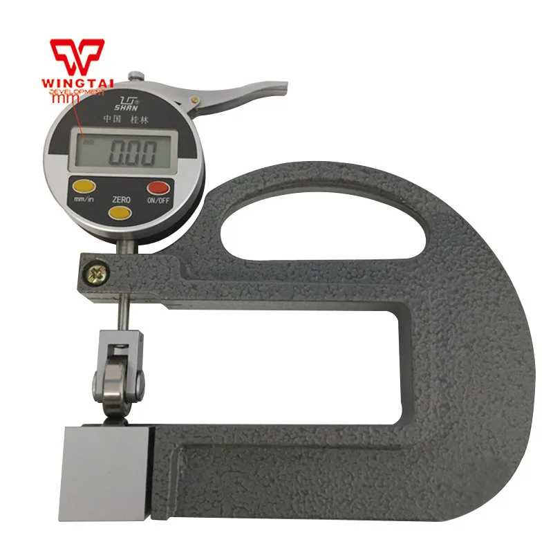 Digital Thickness Gauge with Roller Insert Range 0 10mm Leather/fabric/Plastic film Thickness