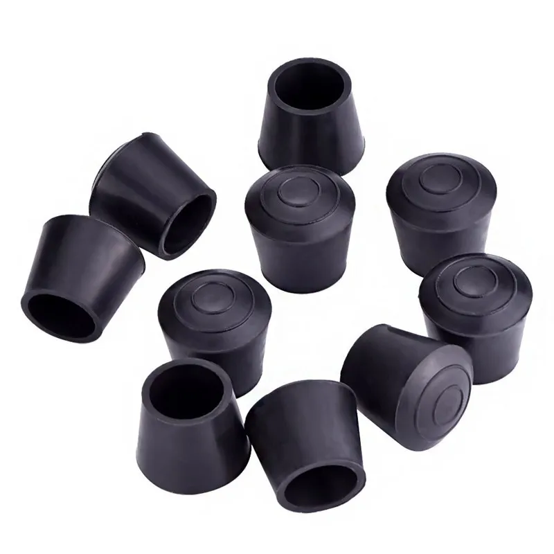 4 Pcs Black Rubber Chair Table Feet Pipe Tube Tubing Chair Table End Caps 18mm 22mm 25mm