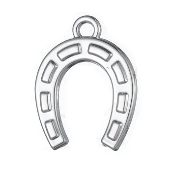 

my shape Golden & Silver Color Hoeseshoe Pendant Equestrian Western Bracelet Charms for Horse Lovers Wholesale 20pcs