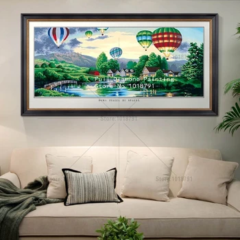

DIY Diamond Embroidery Hot air Balloon 5D Diamond Painting Cross Stitch Mosaic Pattern Full Square Rhinestone Home Decoration