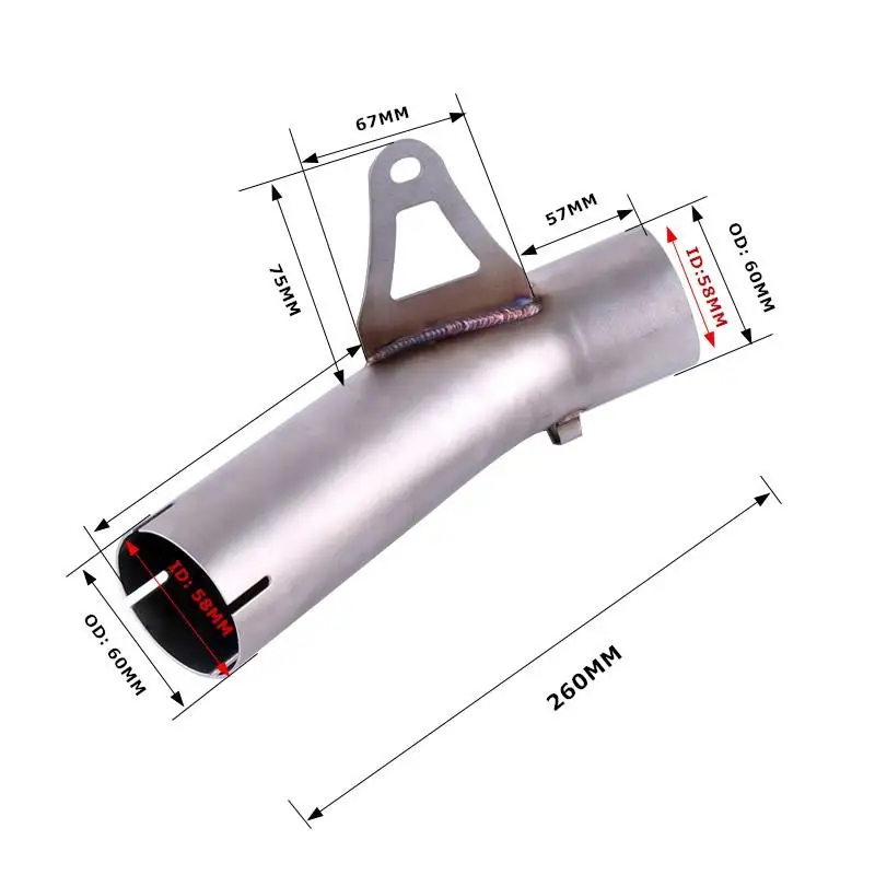 S1000RR Motorcycle Exhaust middle 61mm pipe for S1000RR 2010-2016 without exhaust Slip-On - Image 3