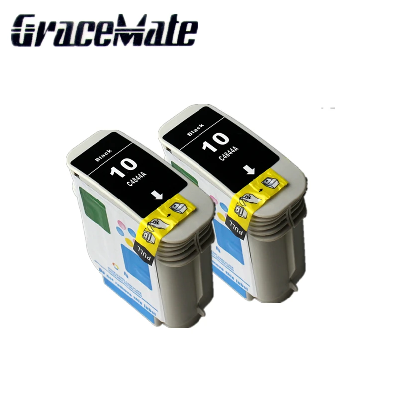 

2pcs black ink cartridge for HP 10 HP10 Ink cartridge for HP1000 2000 CP1700 2600 Design100 plus110 C4844A C4836A C4837A C4838A