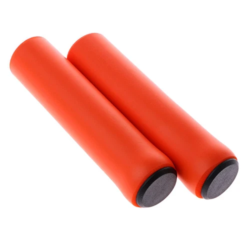Силиконовые Ultraight горные ручки для велосипедного руля 13 см высокой плотности MTB руля велосипеда противоскользящие аксессуары ручки для велосипеда части велосипеда - Цвет: Оранжевый