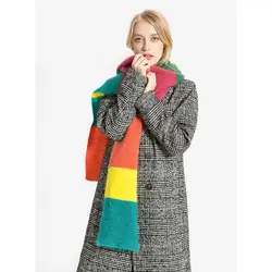 Muchique разноцветный шарф для женщин зимние одеяло шарфы для дамы 2017, новая мода пашмины шали и обертывания 775136
