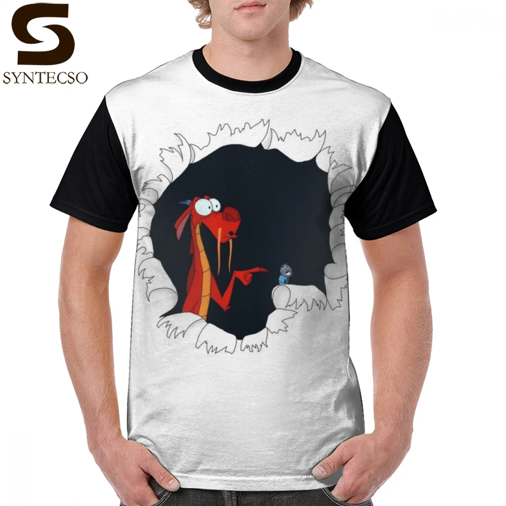 

Mushu T Shirt He Did It T-Shirt Cute 100 Percent Polyester Graphic Tee Shirt Print Short-Sleeve Classic Male Plus size Tshirt
