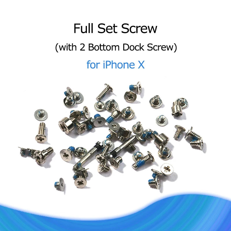 

Free Shipping Full Set Kit Screws for iPhone X XS MAX XR 8Plus 7 7plus 6 6p 7p 8p 5 5S SE 4S 4C All Series Screw Bolts