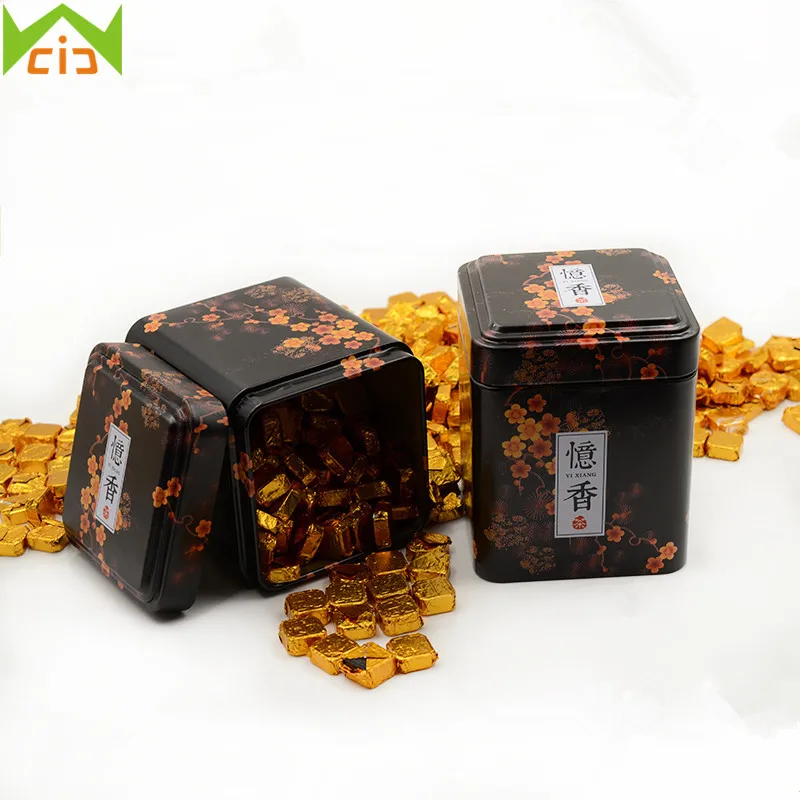 WCIC чайные пакетики железная жестяная коробка для конфет шоколадное Бисквитное печенье коробка для хранения кофе банка для подарка Ретро китайские чайные пакетики